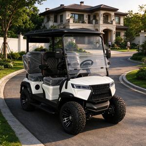 Carrito de Golf Eléctrico de 4 Plazas con Suspensión Independiente, Neumáticos de 12-14 Pulgadas y Pantalla Grande con Audio - Product Image 1