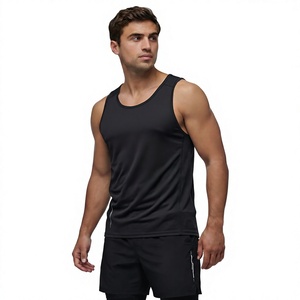 Men's Summer Anti-UV Eco-Friendly Breathable Quick-Drying Spandex/Polyester <b>Mesh</b> Sleeveless T-Shirt Non-Iron Treatment Tank <b>Top</b> - Product Image 5