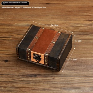 Hiện đại retro hình chữ nhật bằng gỗ kho báu ngực khóa sơn mài kỹ thuật xuyên biên giới Máy tính để bàn đồ trang sức tạp phẩm hộp lưu trữ tài liệu - Product Image 6