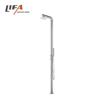 Colonne de panneau de douche de piscine extérieure en acier inoxydable de luxe pour plage et jardin