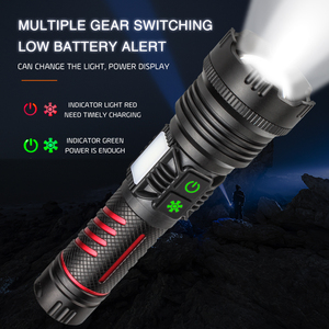 26650 bên ngoài pin Lithium 3 bánh điều chỉnh ánh sáng Kính thiên văn tập trung Đèn pin Laser <span class=keywords><strong>2D</strong></span> nhôm đèn pin - Product Image 4