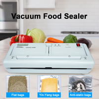 Machine d'emballage sous vide portable électrique mini, scelleuse et coupeuse pour sacs, avec support/table, pour contenants alimentaires, bocaux, usage domestique et extérieur