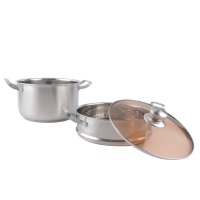Xiaomi — pot à soupe à double couche, en acier inoxydable, avec poignées et couvercle, double bouillettes, OEM/ODM 201