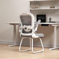 Chaise de Direction Ergonomique 2024 au Design Moderne pour Maison/Bureau, Fauteuil de Direction Commercial à Dossier Bas, en Tissu et Maille, Pivotant et Inclinable, avec Piétement Chromé