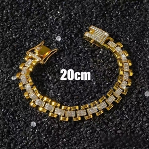 Hot Selling Popular Design Alloy Gold Silver Plated Geometric Bracelet Hiphop <b>Men</b> Chain Bracelets Fashion Jewelry Wholesale - Product Image 4