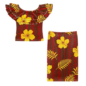 Falda Elegante de Alta Calidad para Mujer 2026, Conjunto Tropical Hawaiano con Top y Falda Larga a Juego, Atuendo Floral para Crucero, Vestido Boho de Playa para Verano - Product Image 3