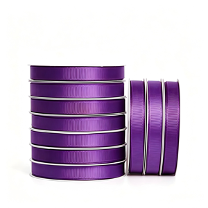 Customizable sizes <b>Purple</b> High-quality Grosgrain Ribbon for packaging gift boxes Bulk orders are more affordable - Product Image 2