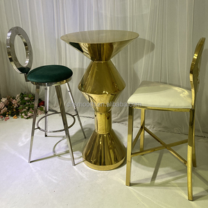 <span class=keywords><strong>Sillas</strong></span> <span class=keywords><strong>altas</strong></span> doradas y plateadas para boda, suministros <span class=keywords><strong>de</strong></span> hotel, muebles con respaldo alto para mesa <span class=keywords><strong>de</strong></span> bar, gran oferta - Product Image 5