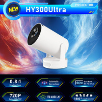 Nouveau projecteur portable mini Android HY300 Ultra HD 4K à courte focale pour usage domestique