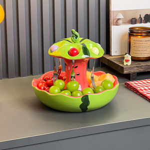 Set Multifunzionale <span class=keywords><strong>di</strong></span> Forchette per Anguria in Acciaio Inox, Portatile, per Dessert Freschi, con Porta Forchette Piccolo - Product Image 1