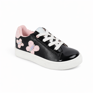 Sneakers Casual da Bambina con Glitter e Fiori, Scarpe alla Moda in Pelle Verniciata con Fodera in Cotone, Made in China - Product Image 2