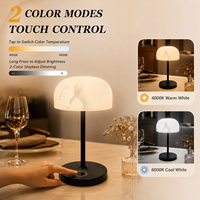 Lampe de table LED COOLQING Nordic à 3 niveaux de luminosité, sans fil, avec recharge inversée, commande tactile, pour chevet, lecture, salon