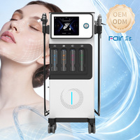 Appareil multifonctionnel 8 en 1 à jet d'eau et d'oxygène vertical, hydrodermabrasion, nettoyage en profondeur du visage, équipement de rajeunissement de la peau
