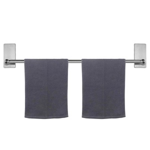 Modern Hotel Bathroom Iron Golden Self-Adhesive Drill-Free <b>Towel</b> Bar <b>Rack</b> Rust Resistant Wall-Mounted <b>Storage</b> - Product Image 4