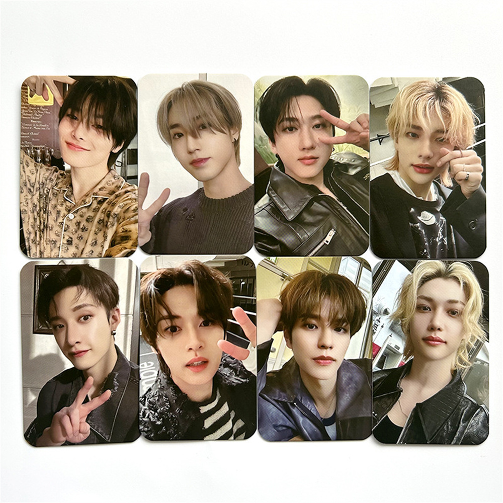 8Pcs/Set KPOP Stray Kids 5-Star Photocards Double Sides Waterproof