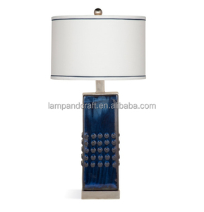 Lampe de table en céramique/tissu noir mat pour la décoration de la maison, chambre à coucher, hall d'hôtel, chambre d'hôtel - Product Image 6