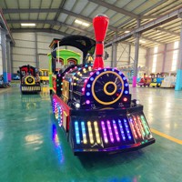 Train sans rails électrique d'extérieur à batterie pour enfants, train touristique sans rail pour parcs d'attractions et centres commerciaux, certifié CE