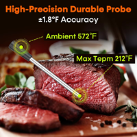 Thermomètre numérique sans fil 2025 le plus récent à 4 sondes pour viande, sonde en acier inoxydable, étanche IP67, écran LCD, OEM