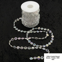 Guirlande de Noël en perles de cristal de 10 mètres, chaîne scintillante à facettes, pour décorations de mariage, ornements d'arbre, fournitures de fête festive