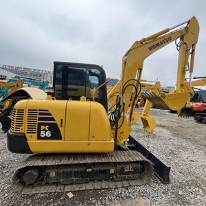 Mini Excavadora Hidráulica Komatsu PC56 Original <span class=keywords><strong>de</strong></span> 5 Toneladas, Pocas Horas <span class=keywords><strong>de</strong></span> Trabajo, Casi Nueva, Económica, Pequeña, Usada para Construcción, en Venta - Product Image 4