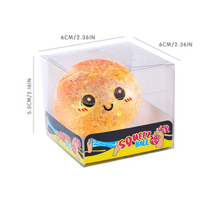 BT 12 piezas/caja Juguetes Blandos de Dumpling con Purpurina, Baozi, Comida Colorida, Sensoriales, Antiestrés, Bolas para Apretar - Product Image 6