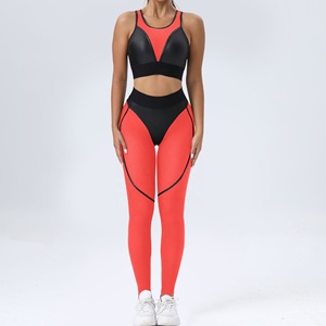NUEVO Conjunto Deportivo de Dos Piezas para Mujer 2023, Ropa de Entrenamiento para Gimnasio y Yoga, Leggings de Cintura Alta Efecto Durazno - Product Image 5