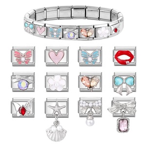 Exquisite Electroplated Pendant Colorful Design Italian-style Modular Piece Trendy Creative DIY Ring Module Jewelry Component - Product Image 2