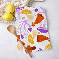 High-quality Digitally Printed Floral Cotton Linen Kitchen Dish Towels Tea Towels Customizable Your Own Designs Eco-Friendly