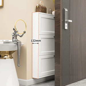 Scarpiera Moderna a 3 Ripiani in Acciaio Montata a Parete Mobile da Soggiorno per Uso Scolastico Scaffale Portascarpe in Metallo dal Design Elegante - Product Image 4