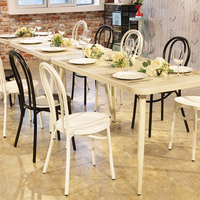 Chaises de Table de café classiques blanches antiques et régulières pour fête