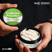 Emballage personnalisé, sachets énergétiques à la caféine et à la L-théanine, saveurs menthe et fruits, dosage en poudre, complément alimentaire pour adultes, 15 sachets