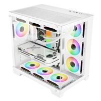 Guangdong Wankang ATX Casing Vertikal Mid-tower Baja Dua Sisi dengan Pemandangan Laut 420A Mendukung Pendingin Air 360 Full-side untuk Gaming