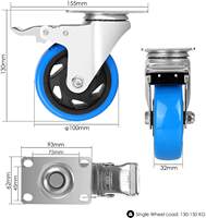 SYSanajang Vente chaude Roues pivotantes en PVC de 4 pouces Roues en PVC pivotantes de 100 mm Roues robustes