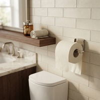 Porte-papier toilette mural en acier inoxydable doré brossé moderne avec garantie de 3 ans