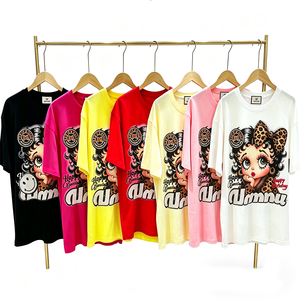 ซีตง เสื้อยืดผู้หญิงลายสุขสันต์วันเกิด แขนสั้นทรงโอเวอร์ไซส์ สไตล์สตรีทแวร์ - Product Image 1