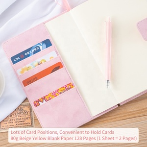 Bìa cứng trống vải nhung bao phủ Tạp Chí cho phụ nữ, lưới băng máy tính xách tay với khóa từ, Nhung máy tính xách tay A5 - Product Image 6