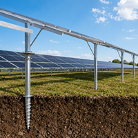 Vis de fondation hélicoïdale galvanisée à chaud pour système de montage solaire et ancrages agrivoltaïques