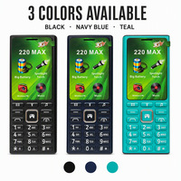 Téléphone portable 220 Max Wholesale 2,4 pouces, grande batterie, double SIM, téléphone senior, portable, débloqué, téléphones 3G