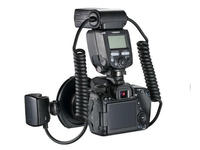 Flash Macro Yongnuo YN24EX E TTL Twin Lite para Cámaras Canon con Doble Cabezal de Flash + 4 Anillos Adaptadores