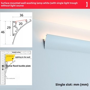 Luce lineare montata su superficie <span class=keywords><strong>a</strong></span> LED in alluminio per il lavaggio <span class=keywords><strong>a</strong></span> <span class=keywords><strong>parete</strong></span> corridoi Non intonacati per illuminazione della <span class=keywords><strong>parete</strong></span> - Product Image 6