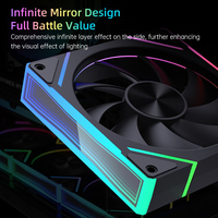 Ventilador de PC AntarcChill de 120 mm RGB con Aspas Transparentes, PWM, Alto Flujo de Aire, Enfriador de Aire para Caja de Escritorio con Colores LED Vibrantes