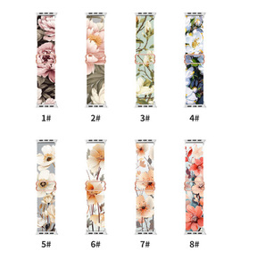 Correa de Reloj de Nailon Elástica con Flores AiBangJia para <span class=keywords><strong>Apple</strong></span> IWatch Series 11 46mm 10 9 8 <span class=keywords><strong>7</strong></span> 6 5 4 Se ultra 3 2 49mm - Product Image 4