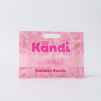 Sacs d'emballage personnalisé avec impression de noix Pochette transparente en plastique de qualité alimentaire à fond plat avec fermeture éclair Sac debout avec poignée en plastique