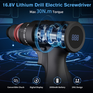 Perceuse et tournevis électriques sans balais professionnels, outil portatif avec batterie au lithium, outil électrique à vitesse variable - Product Image 5