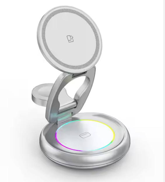 Custom Travel Station for iphone Foldable Strong Magnetic New  Multifunctional 3 in 1 Wireless Charging Stand