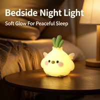 Veilleuse en silicone mignonne, 7 couleurs changeantes, commande tactile, lampe de chevet, cadeau pour chambre d'enfant, veilleuse