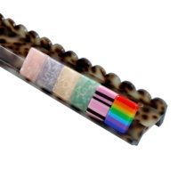 Supports de Mahjong en Acrylique Personnalisés en Forme de Coquille de Tortue, Design à Poussoir Ondulé, Supports Portables Faits Main en Acrylique avec Poussoir Magnétique