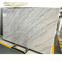 Vente directe d'usine : Dalles de marbre blanc veiné de Fujian, pierre naturelle chinoise, polies et à jointure apparente, pour la décoration intérieure, les salles de bain et les escaliers.
