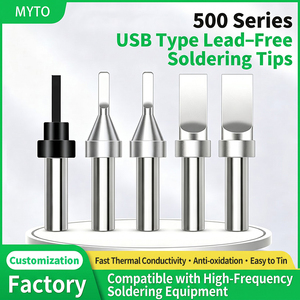 Punta de soldador USB MYTO 500 de alta frecuencia, boquilla de soldadura plana para cable de datos, soldadura micro USB macho, fabricante 205h personalizado - Product Image 2
