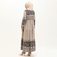 Aschulman Fabricant musulman Robe abaya musulmane imprimée et personnalisée col rond pour femmes musulmanes et hijab
